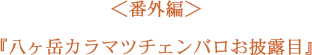 ＜番外編＞八ヶ岳カラマツチェンバロお披露目